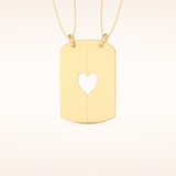 Custom Engraved Split Heart Pendant Necklace – Crafted with Meaning 14