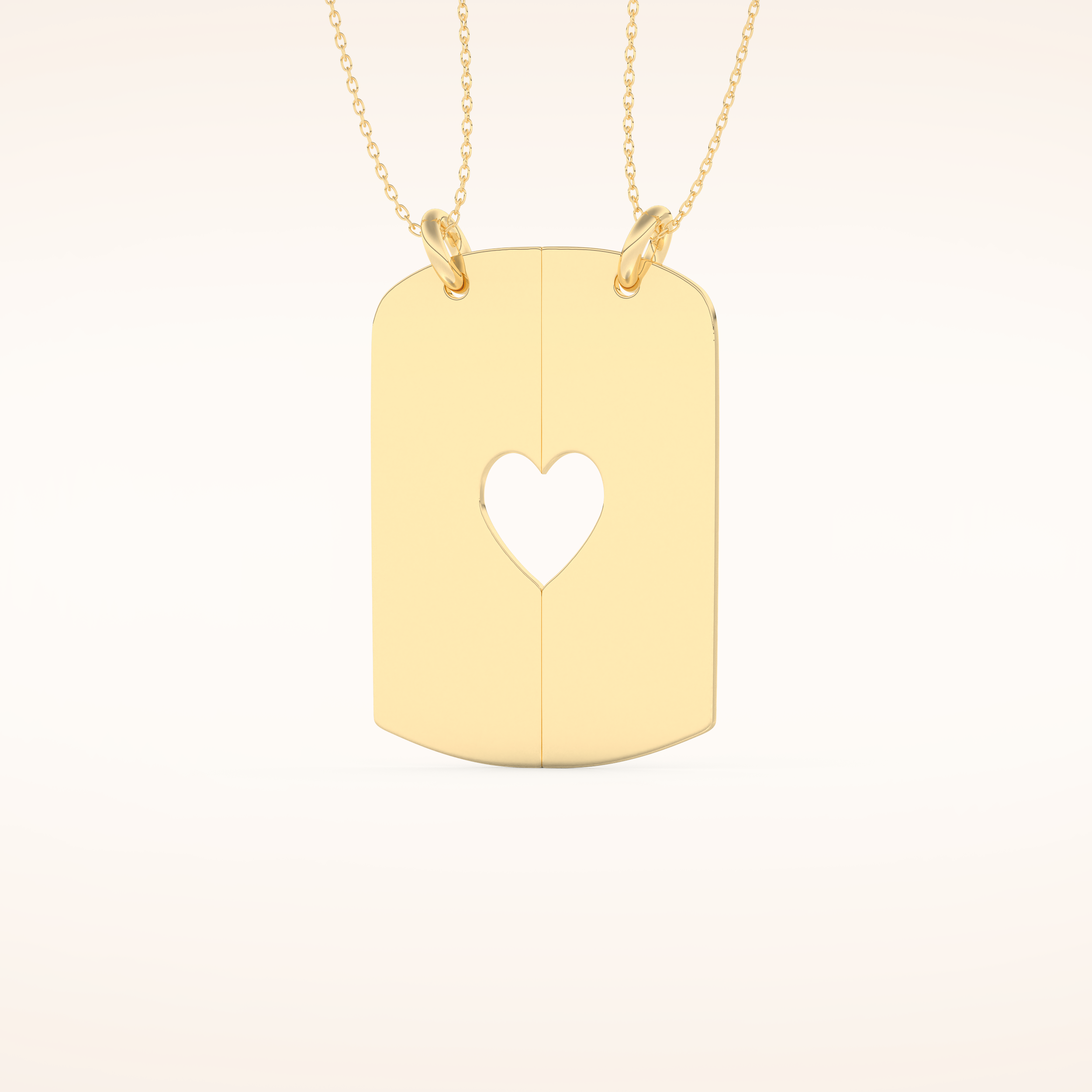 Custom Engraved Split Heart Pendant Necklace – Crafted with Meaning 14