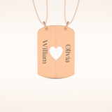 Custom Engraved Split Heart Pendant Necklace – Crafted with Meaning 16