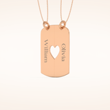 Custom Engraved Split Heart Pendant Necklace – Crafted with Meaning 17