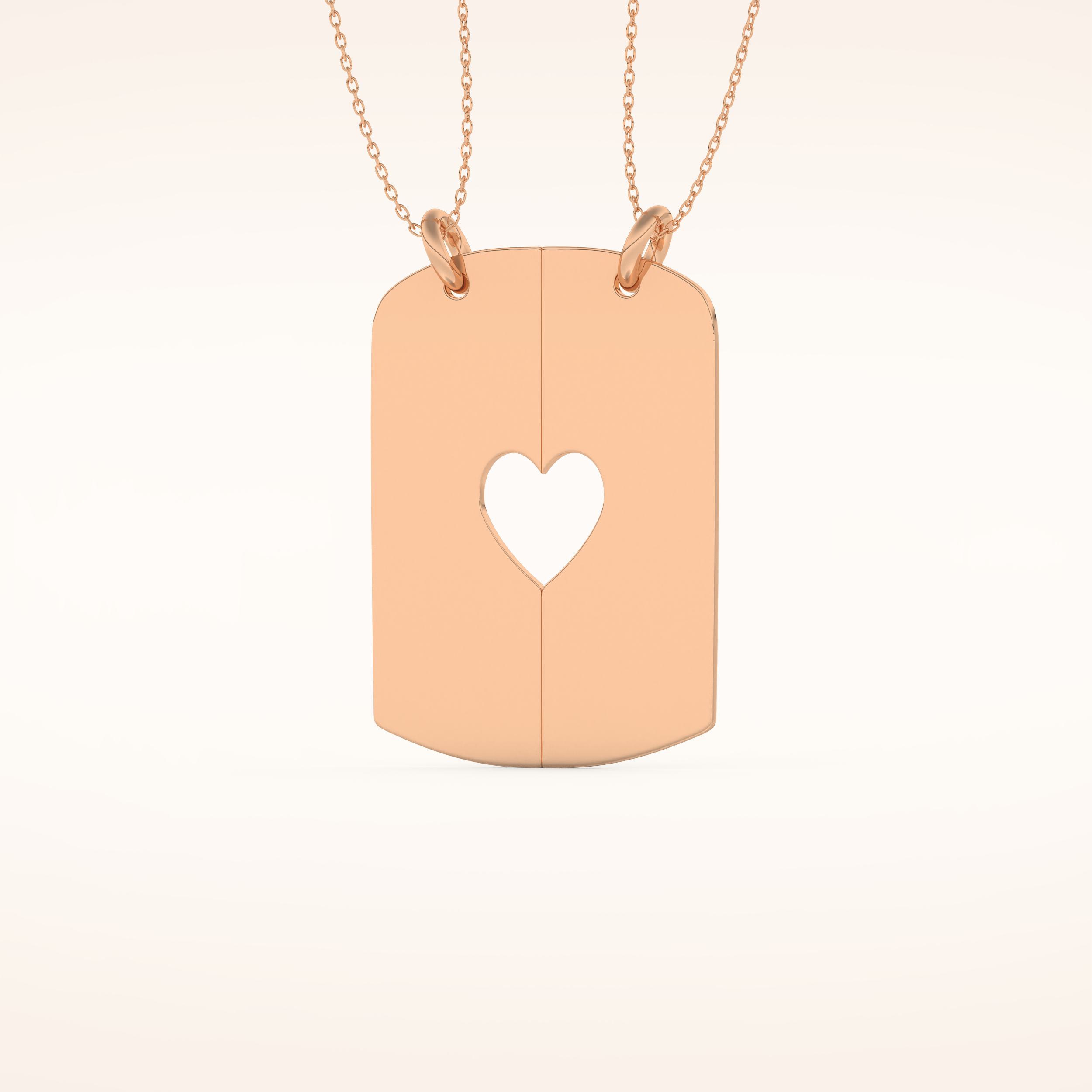 Custom Engraved Split Heart Pendant Necklace – Crafted with Meaning 19