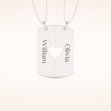 Custom Engraved Split Heart Pendant Necklace – Crafted with Meaning 1