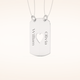 Custom Engraved Split Heart Pendant Necklace – Crafted with Meaning 2