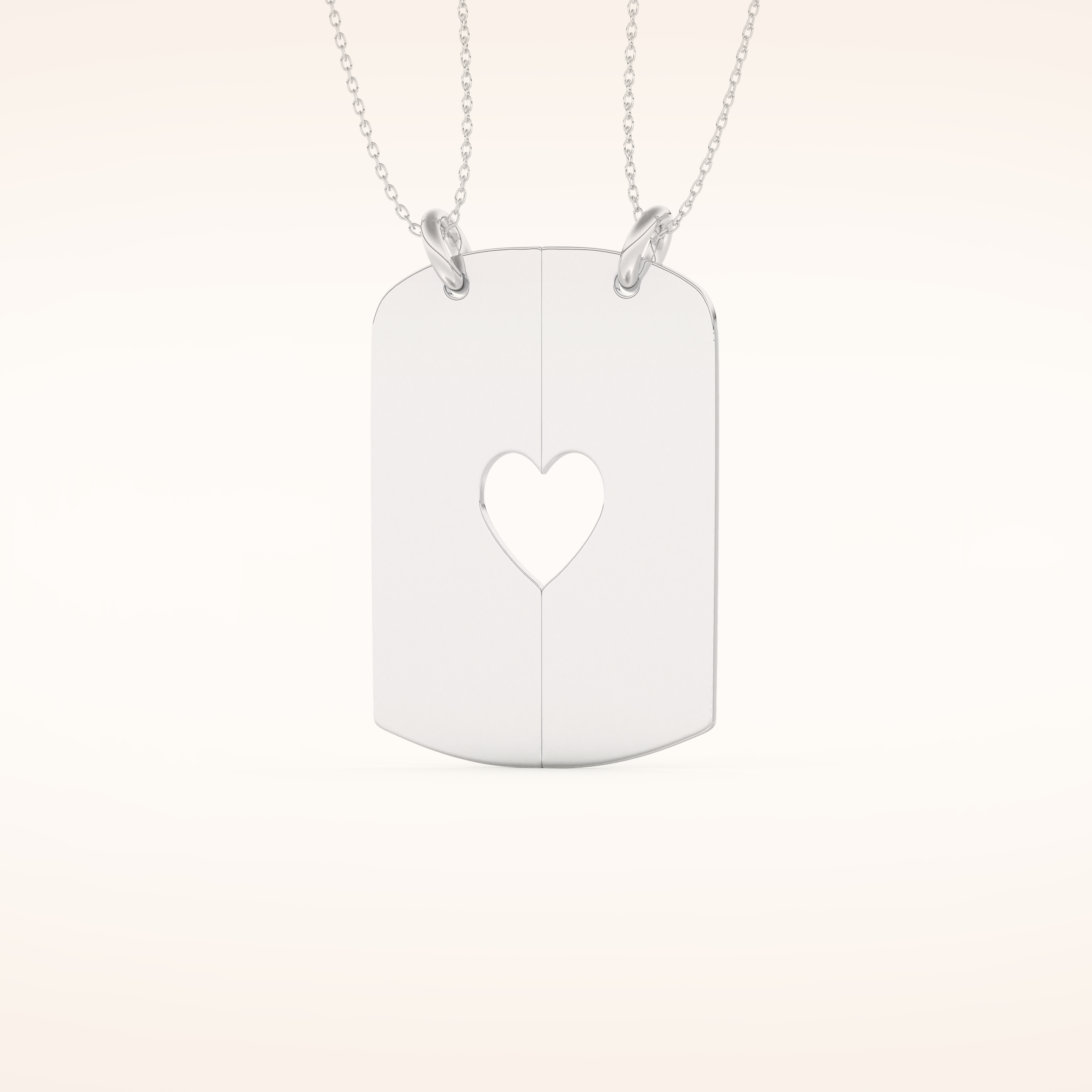 Custom Engraved Split Heart Pendant Necklace – Crafted with Meaning 4