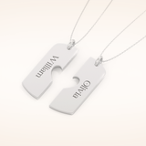 Custom Engraved Split Heart Pendant Necklace – Crafted with Meaning 5