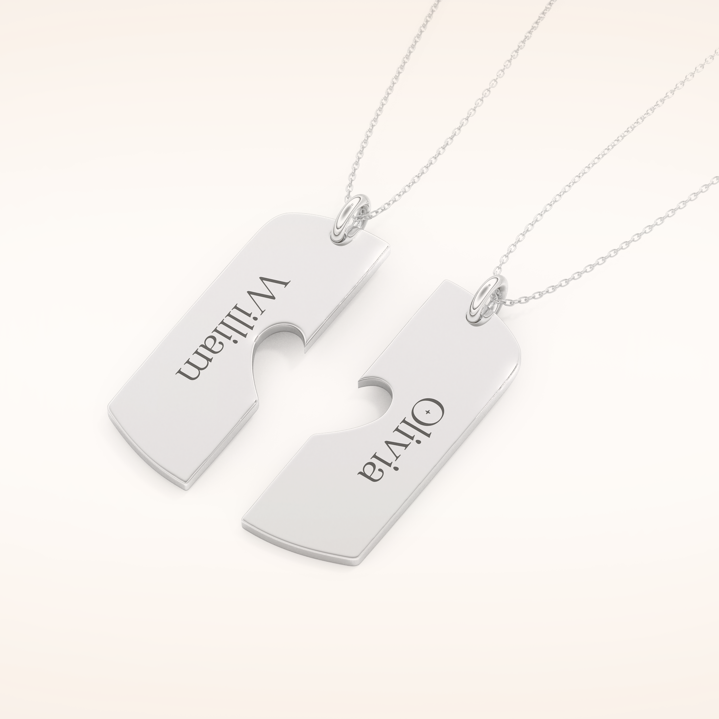 Custom Engraved Split Heart Pendant Necklace – Crafted with Meaning 5