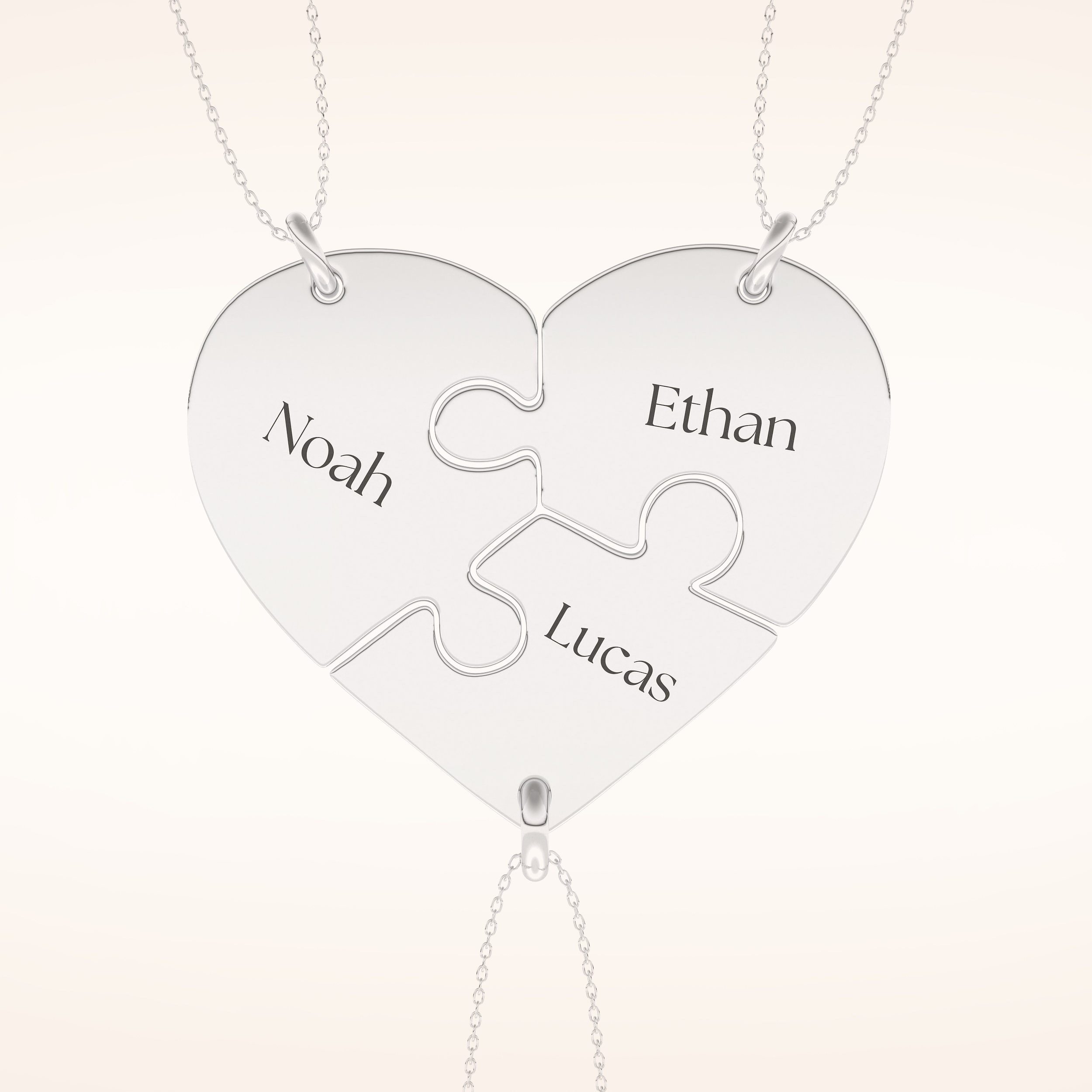Custom Engraved Split Heart Pendant Necklace – Crafted with Meaning 1
