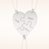 Custom Engraved Split Heart Pendant Necklace – Crafted with Meaning 3