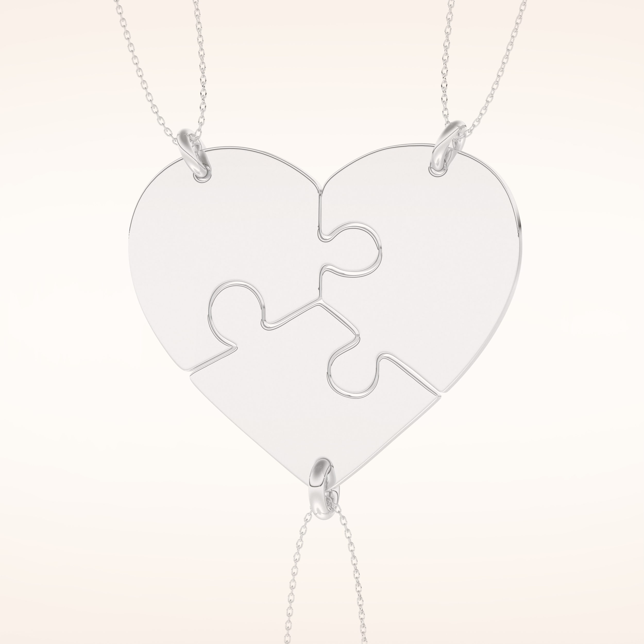 Custom Engraved Split Heart Pendant Necklace – Crafted with Meaning 5