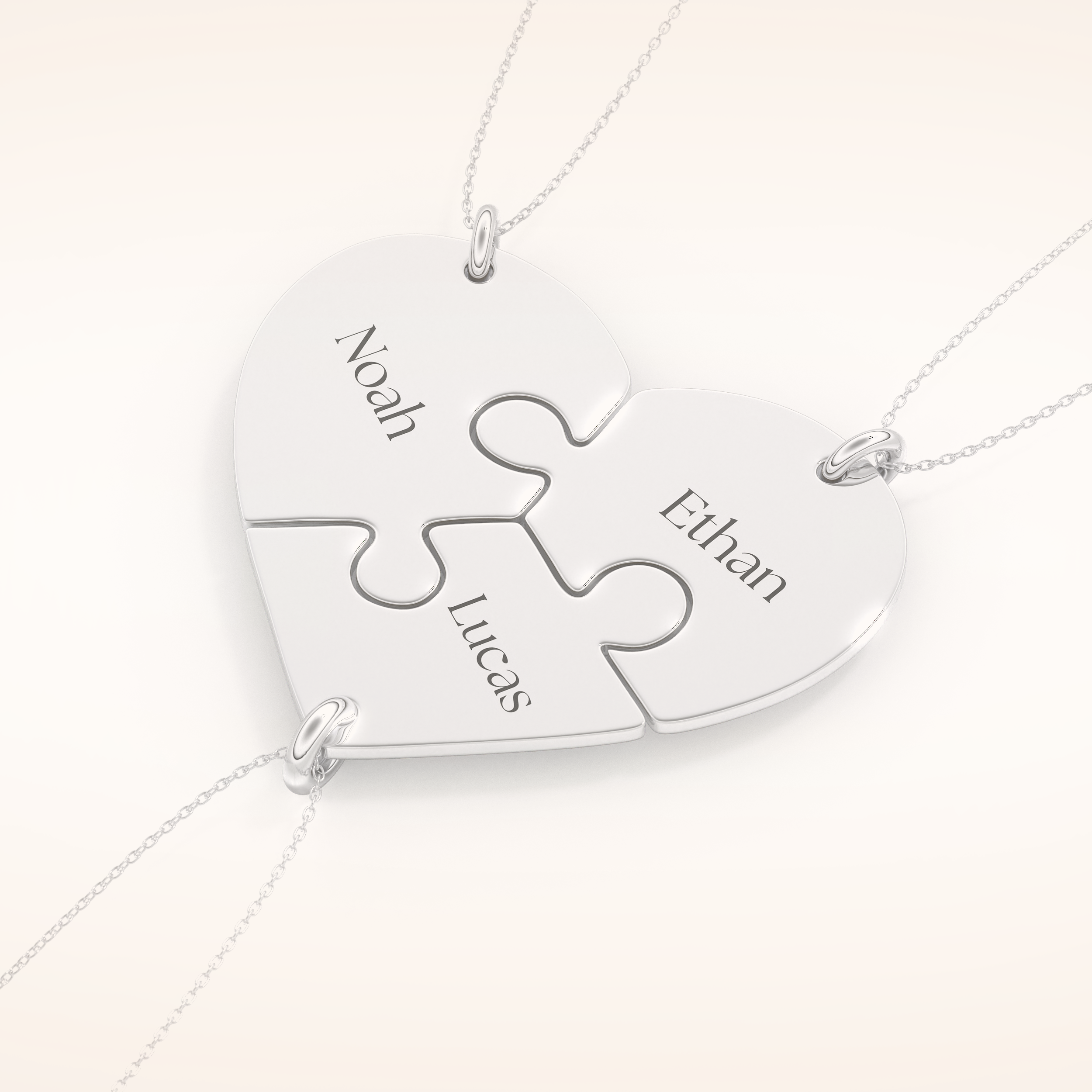 Custom Engraved Split Heart Pendant Necklace – Crafted with Meaning 8