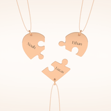 Custom Engraved Split Heart Pendant Necklace – Crafted with Meaning 13