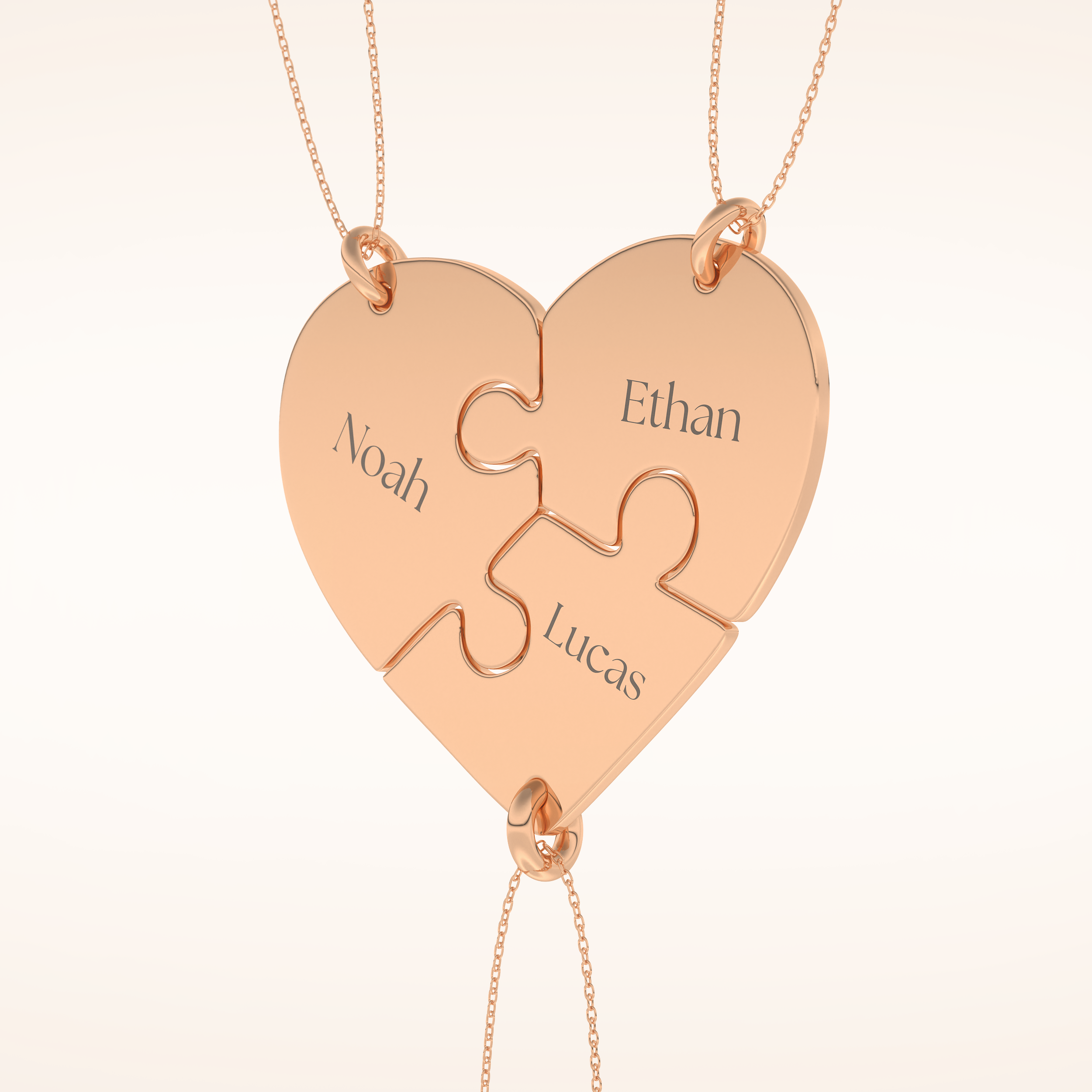 Custom Engraved Split Heart Pendant Necklace – Crafted with Meaning 14