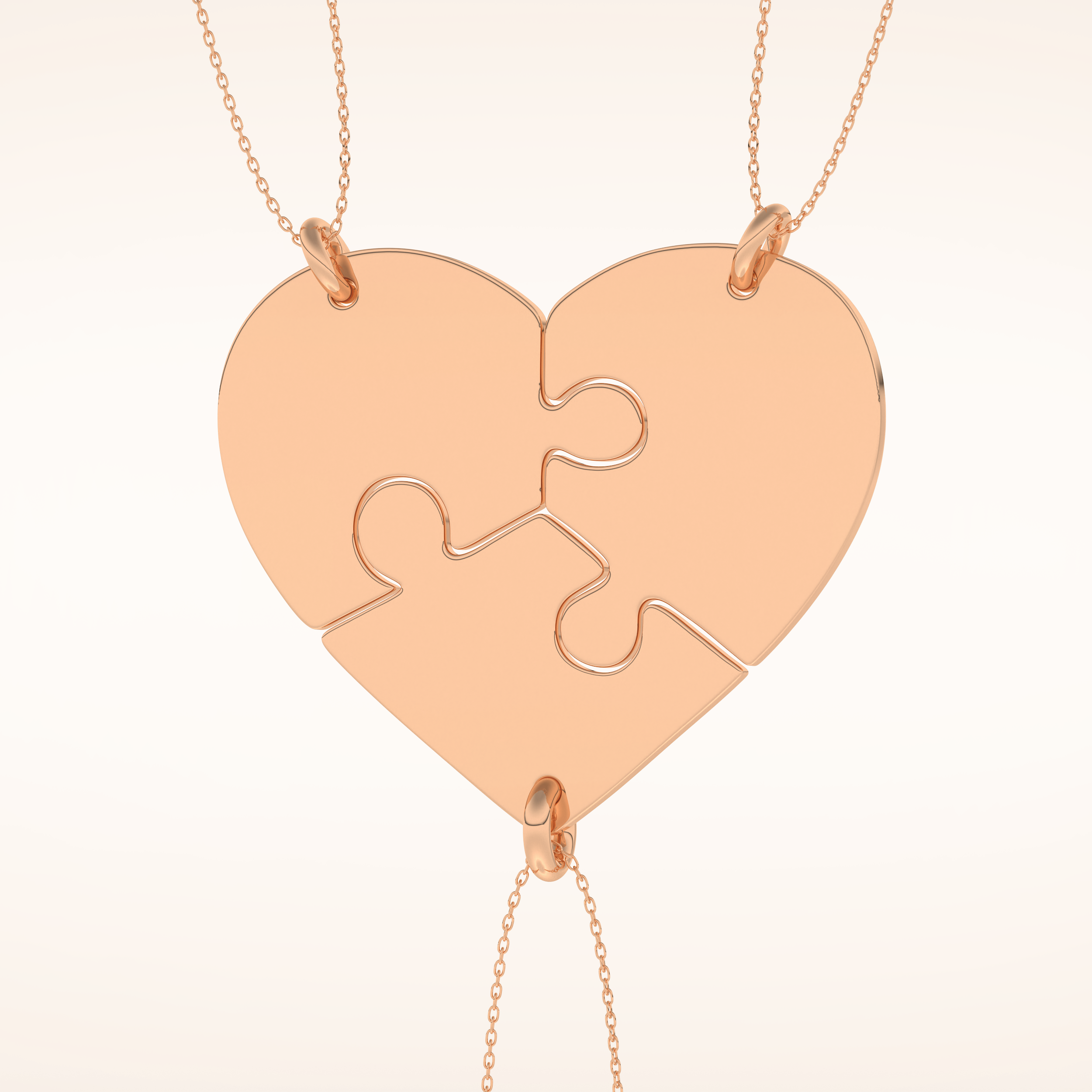 Custom Engraved Split Heart Pendant Necklace – Crafted with Meaning 16