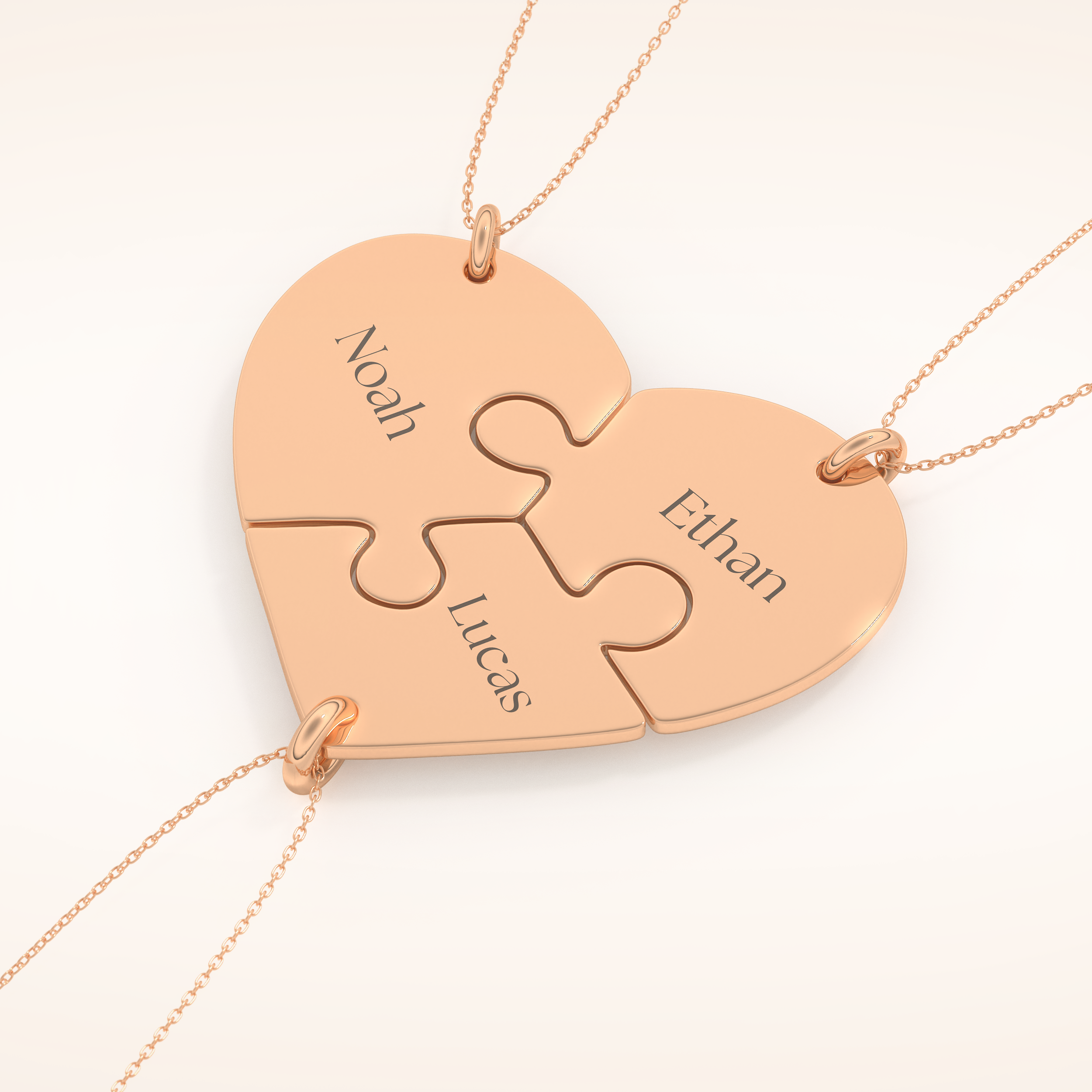 Custom Engraved Split Heart Pendant Necklace – Crafted with Meaning 17