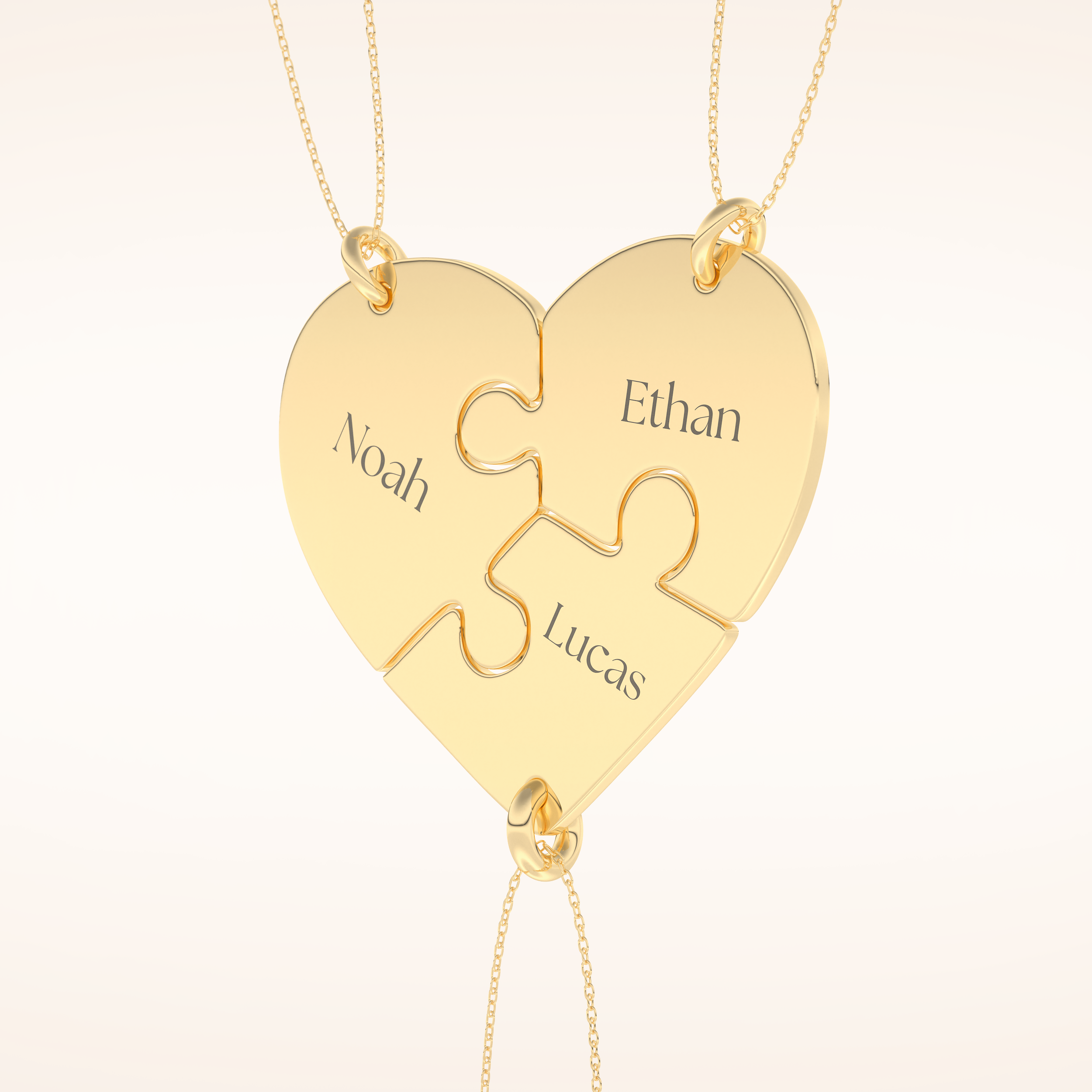 Custom Engraved Split Heart Pendant Necklace – Crafted with Meaning 9