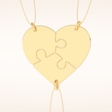 Custom Engraved Split Heart Pendant Necklace – Crafted with Meaning 10
