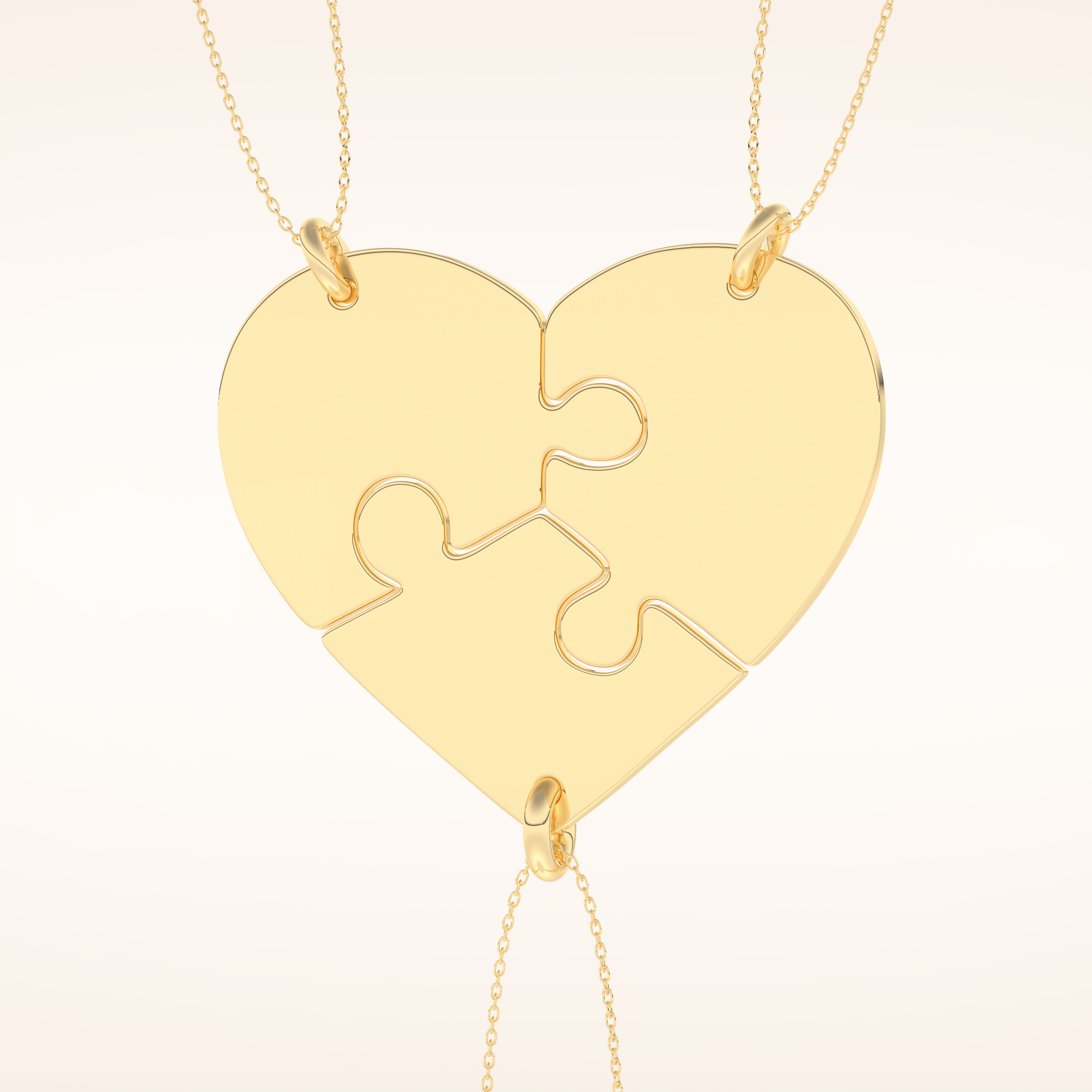 Custom Engraved Split Heart Pendant Necklace – Crafted with Meaning 10