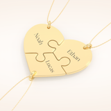 Custom Engraved Split Heart Pendant Necklace – Crafted with Meaning 11