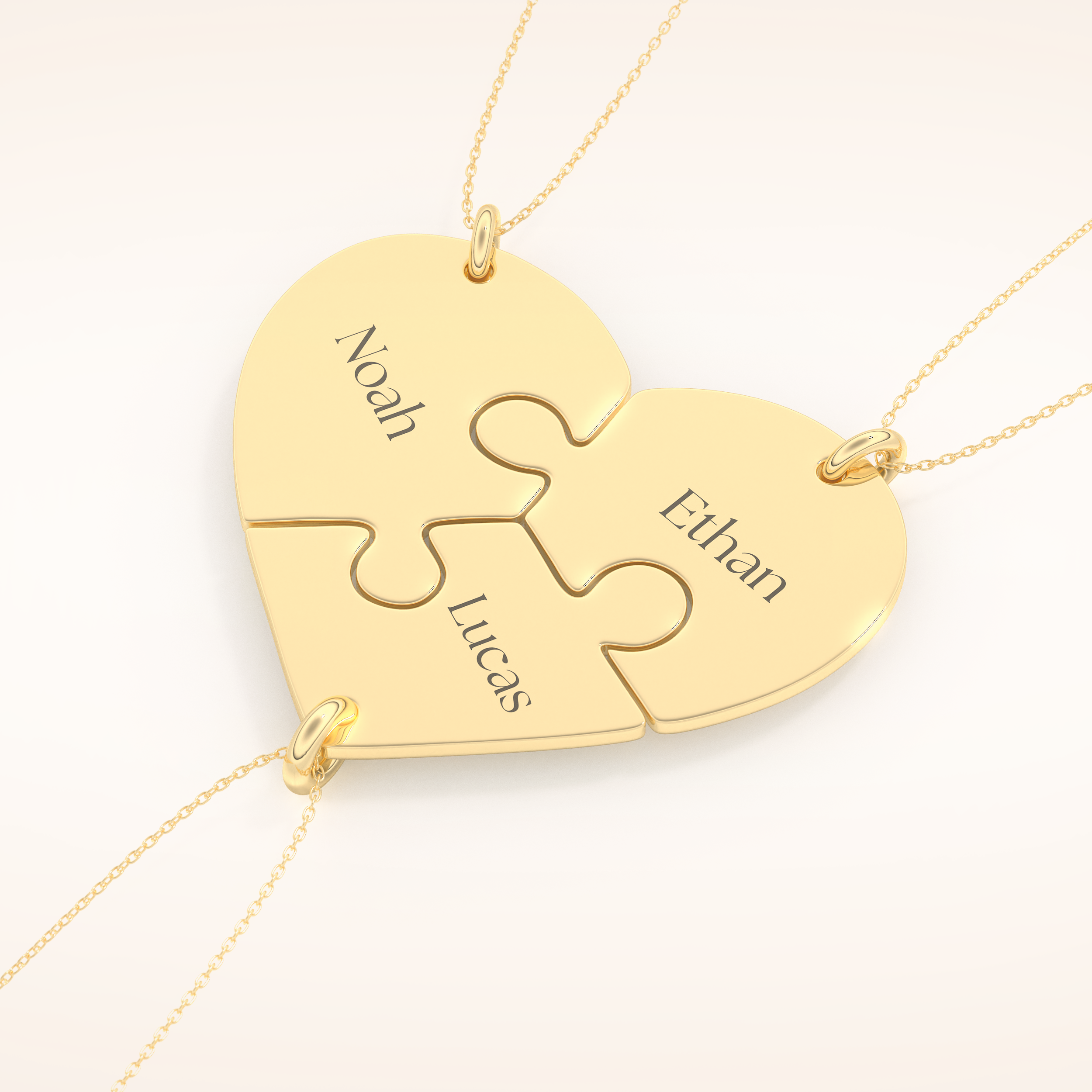 Custom Engraved Split Heart Pendant Necklace – Crafted with Meaning 11