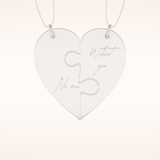 Custom Engraved Split Heart Pendant Necklace – Crafted with Meaning 1