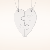 Custom Engraved Split Heart Pendant Necklace – Crafted with Meaning 2