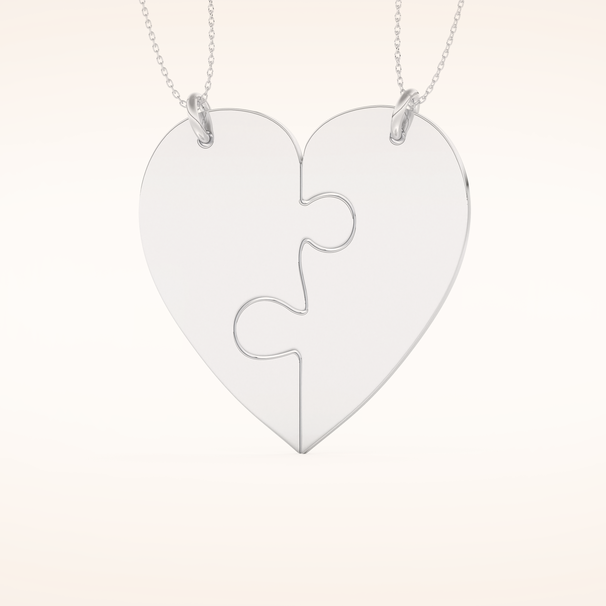 Custom Engraved Split Heart Pendant Necklace – Crafted with Meaning 4