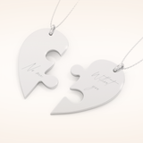 Custom Engraved Split Heart Pendant Necklace – Crafted with Meaning 5