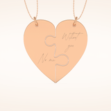 Custom Engraved Split Heart Pendant Necklace – Crafted with Meaning 15