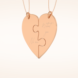Custom Engraved Split Heart Pendant Necklace – Crafted with Meaning 16