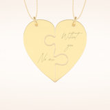 Custom Engraved Split Heart Pendant Necklace – Crafted with Meaning 6