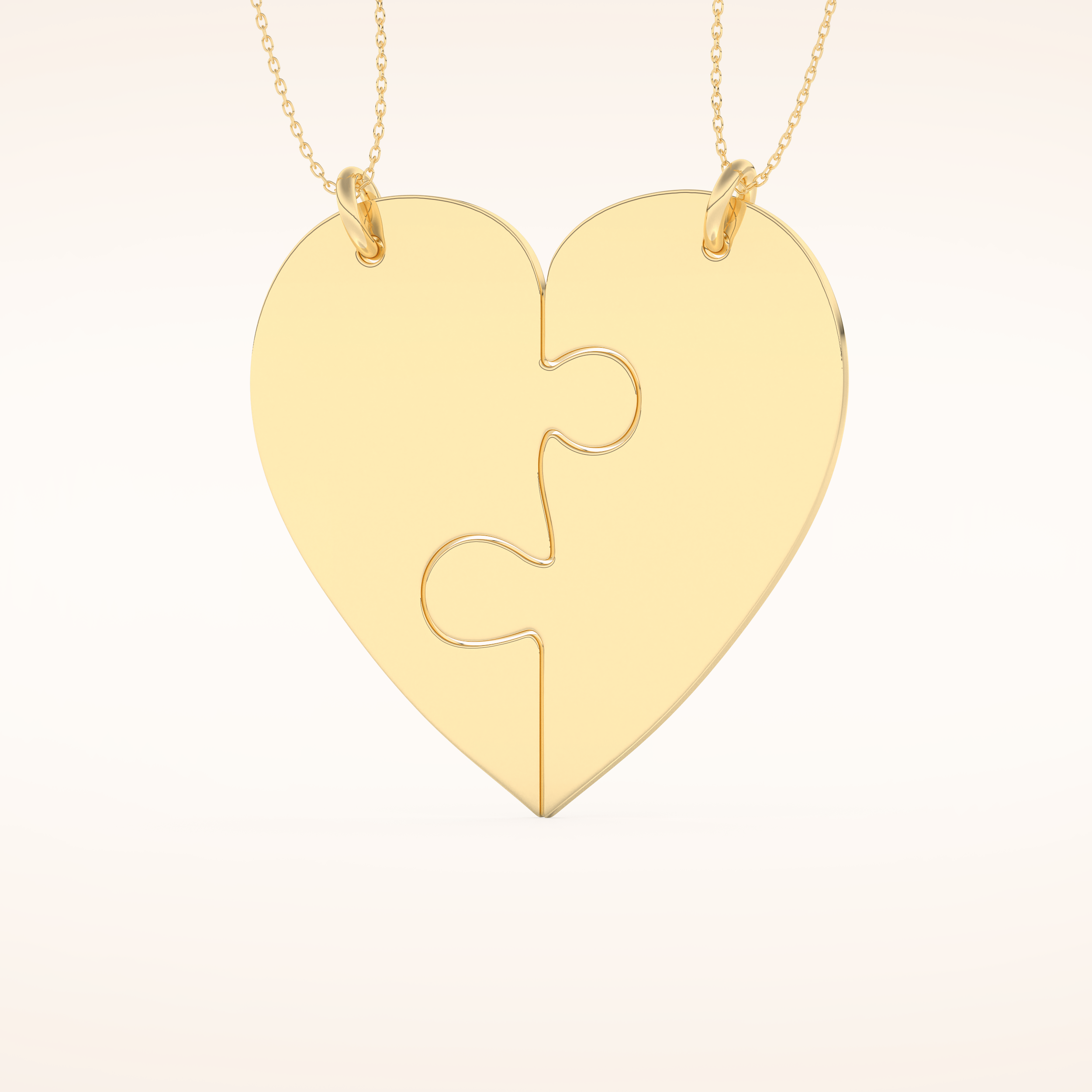 Custom Engraved Split Heart Pendant Necklace – Crafted with Meaning 8