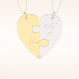 Custom Engraved Split Heart Pendant Necklace – Crafted with Meaning 10