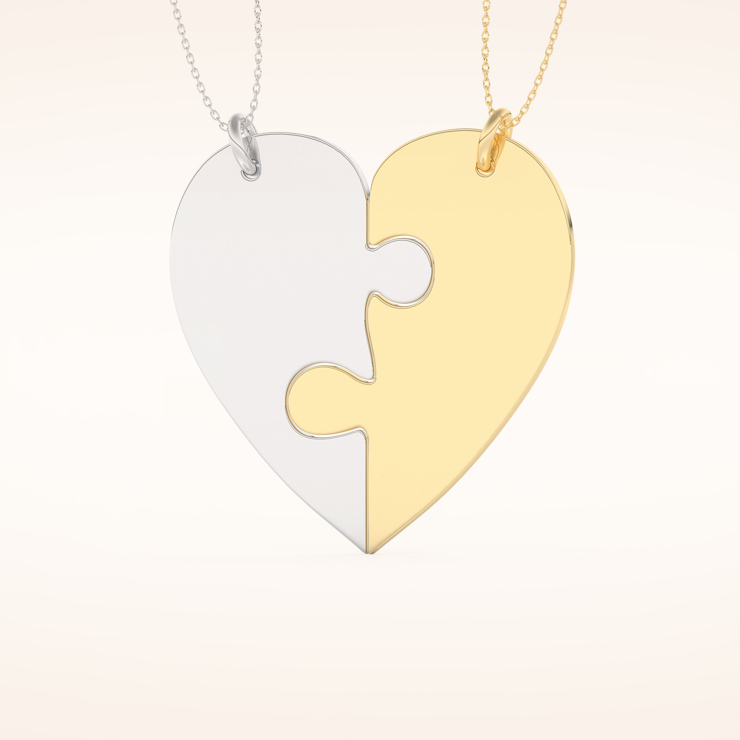 Custom Engraved Split Heart Pendant Necklace – Crafted with Meaning 13