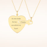 Custom Heart and Key Matching Necklace Set – Crafted with Meaning 6