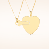 Custom Heart and Key Matching Necklace Set – Crafted with Meaning 9