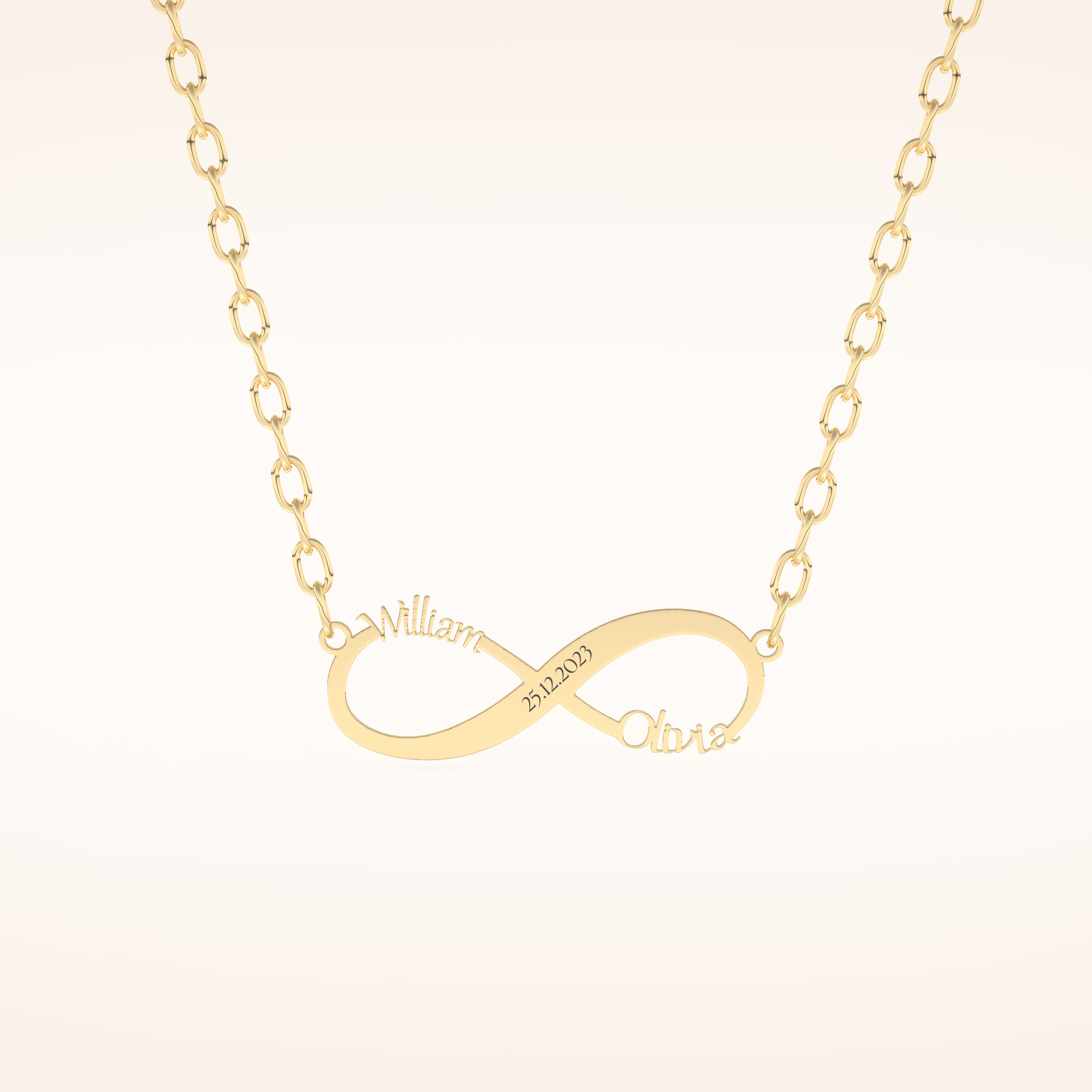 Custom Personalized Infinity Pendant Necklace – Crafted with Meaning 6