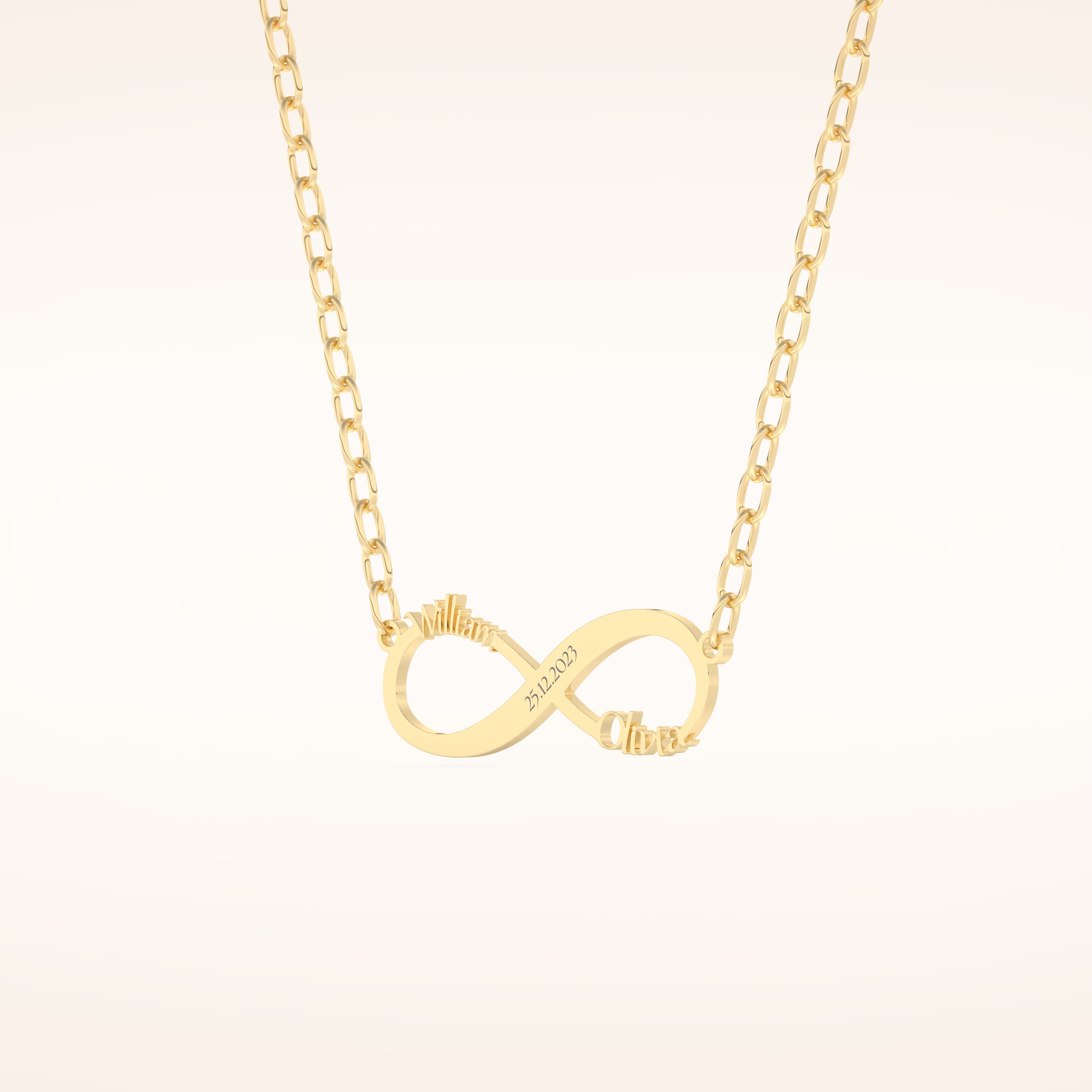 Custom Personalized Infinity Pendant Necklace – Crafted with Meaning 7