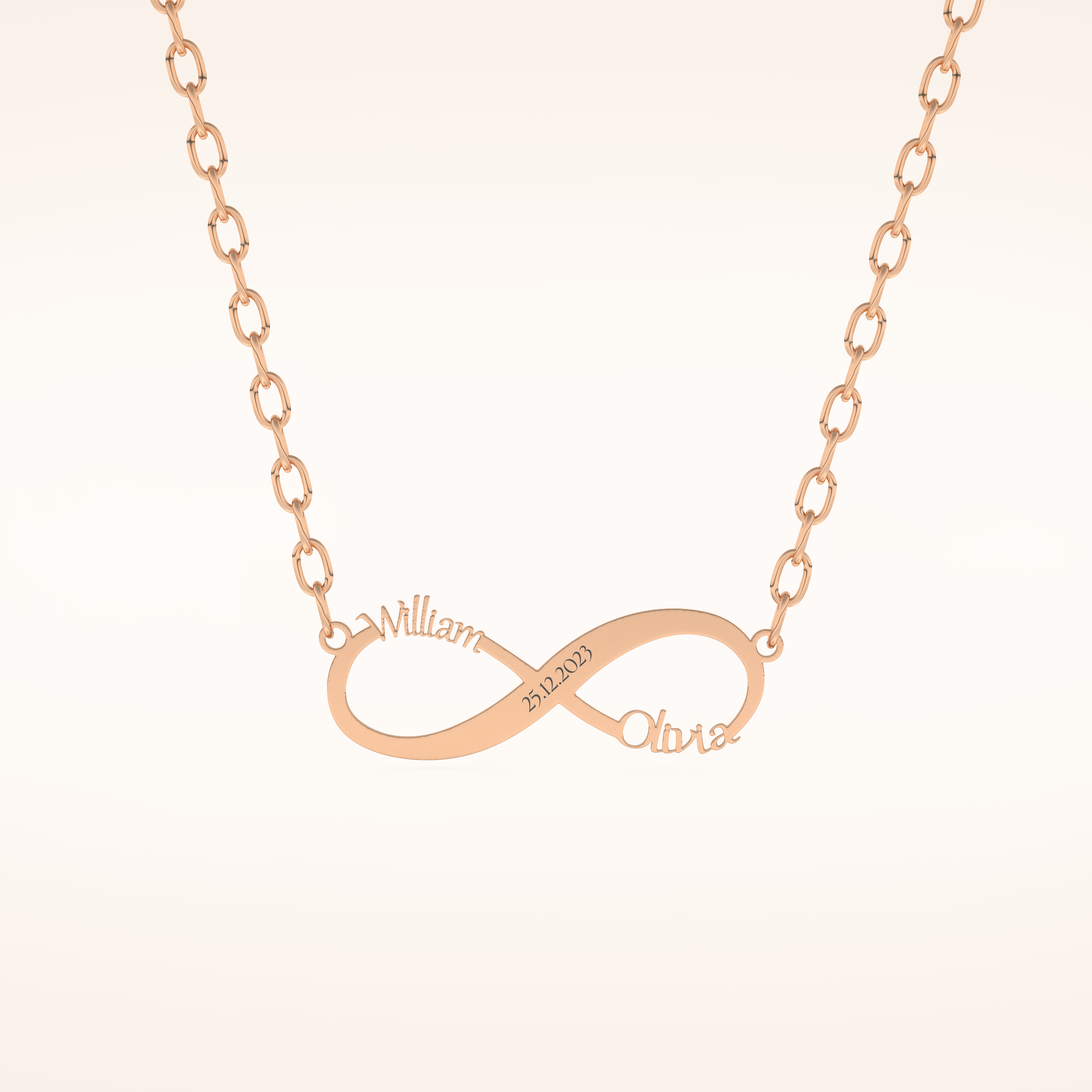 Custom Personalized Infinity Pendant Necklace – Crafted with Meaning 11