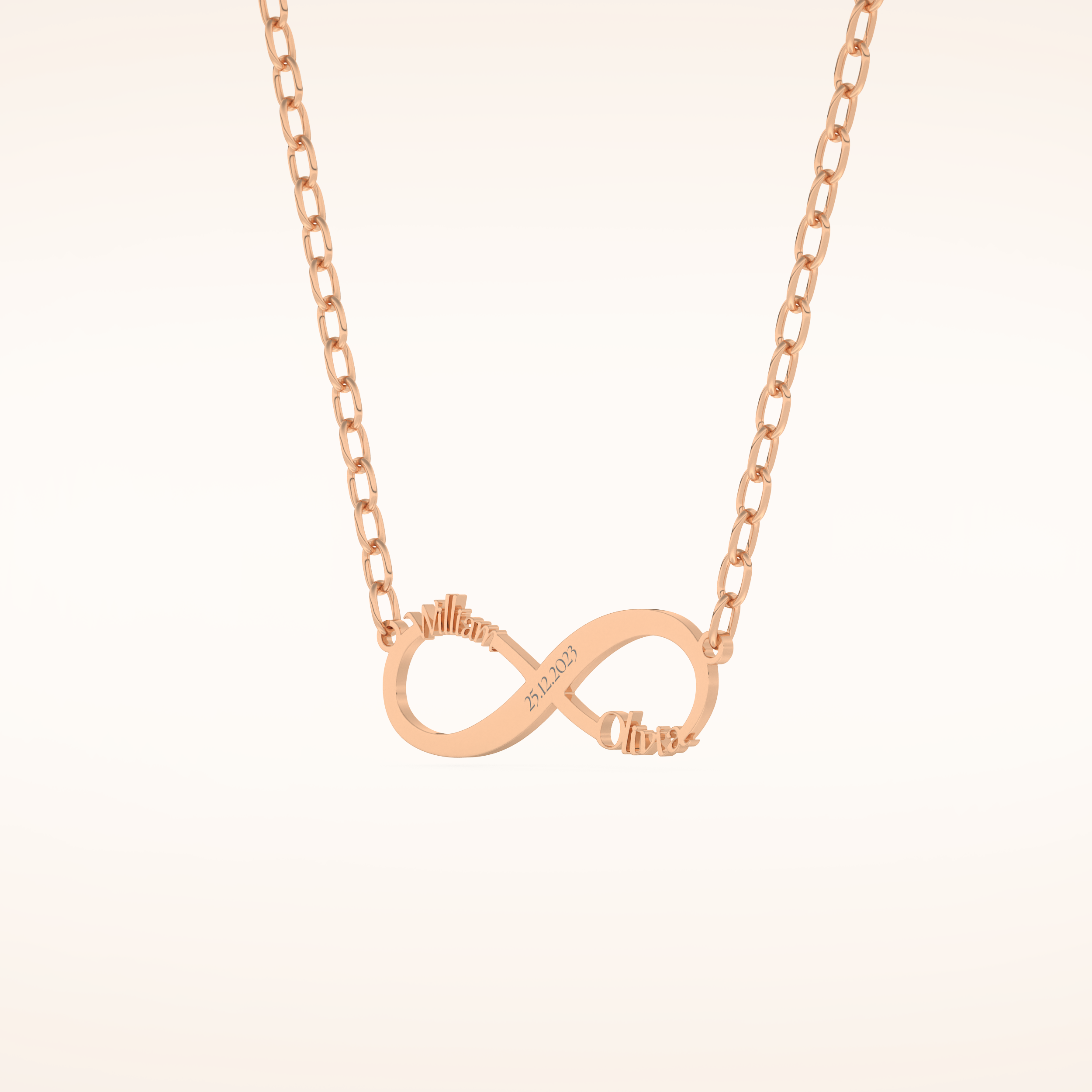 Custom Personalized Infinity Pendant Necklace – Crafted with Meaning 12