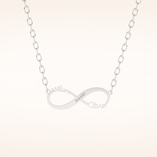 Custom Personalized Infinity Pendant Necklace – Crafted with Meaning 1