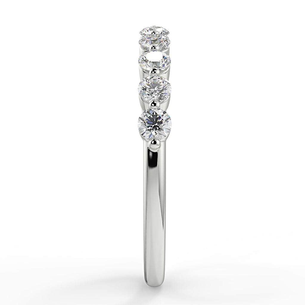 Half Eternity Wedding Band Featuring 0.44 TCW Round Moissanite 3