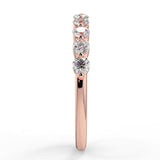 Half Eternity Wedding Band Featuring 0.44 TCW Round Moissanite 9