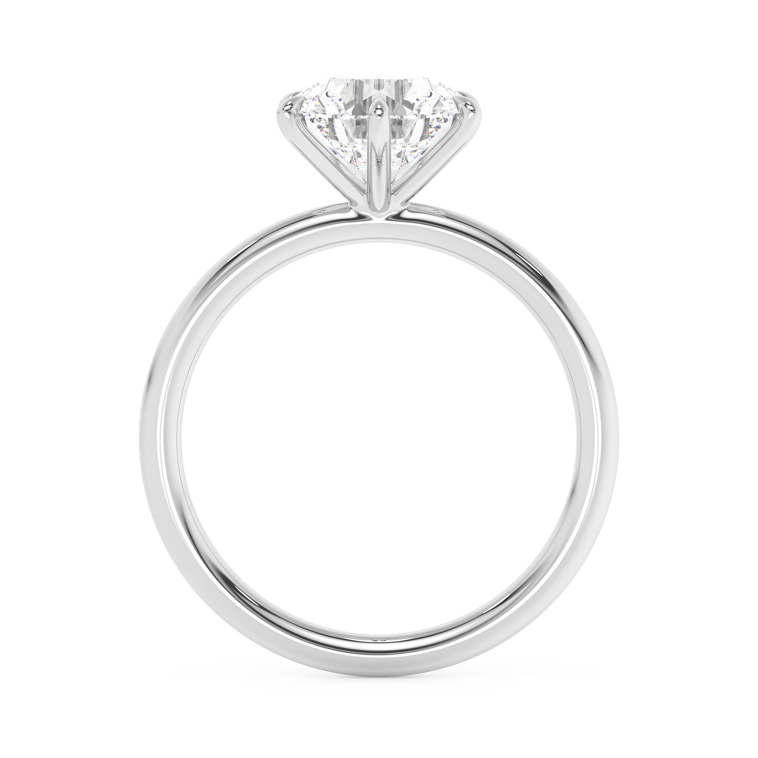 Emerald Solitaire Lab Grown Diamond Engagement Ring