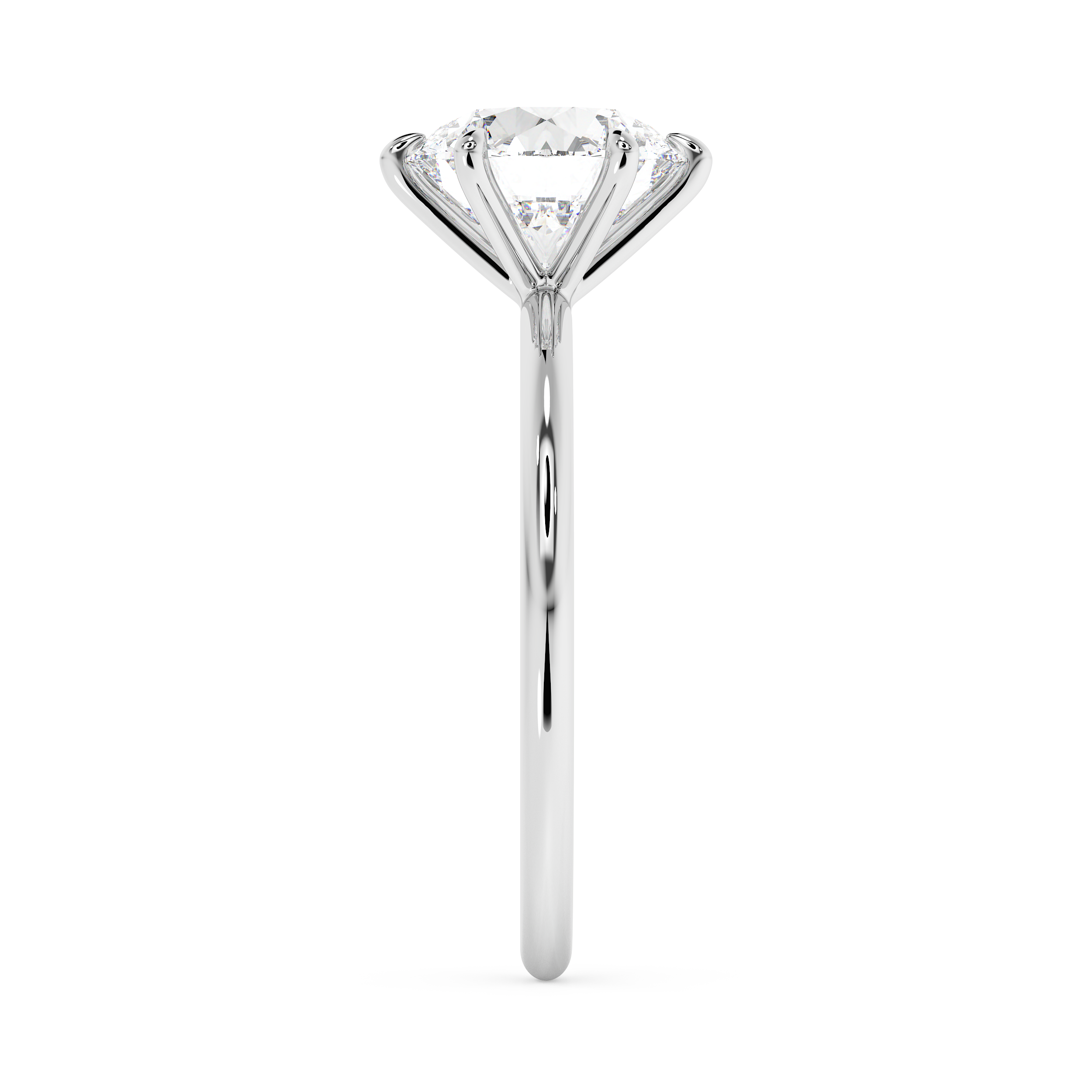 Emerald Solitaire Lab Grown Diamond Engagement Ring