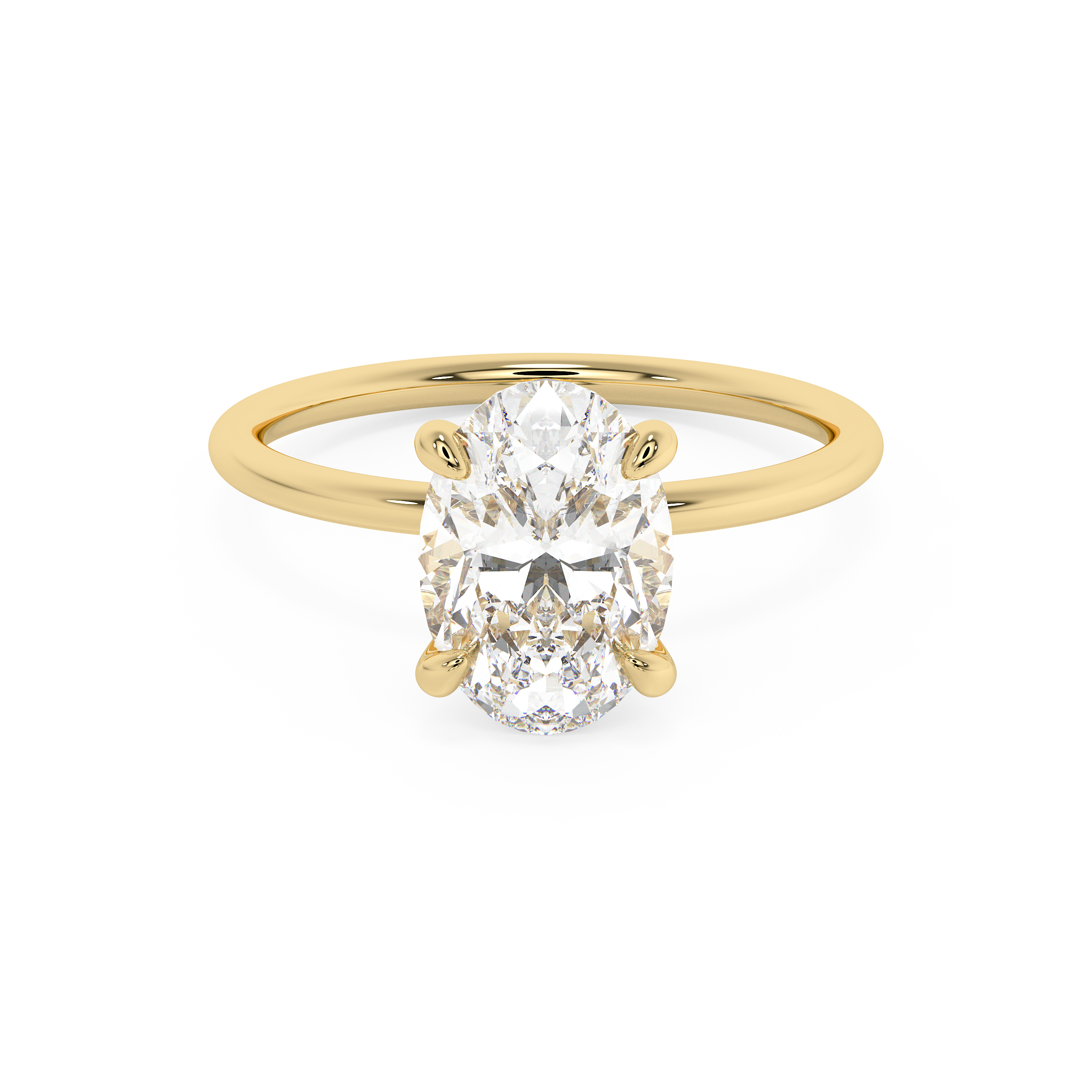 Emerald Solitaire Lab Grown Diamond Engagement Ring