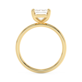 Emerald Solitaire Lab Grown Diamond Engagement Ring