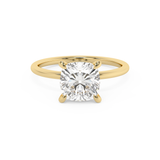 Emerald Solitaire Lab Grown Diamond Engagement Ring