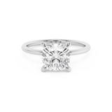 Emerald Solitaire Lab Grown Diamond Engagement Ring