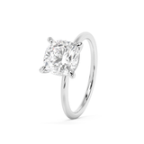 Emerald Solitaire Lab Grown Diamond Engagement Ring