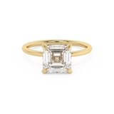 Emerald Solitaire Lab Grown Diamond Engagement Ring